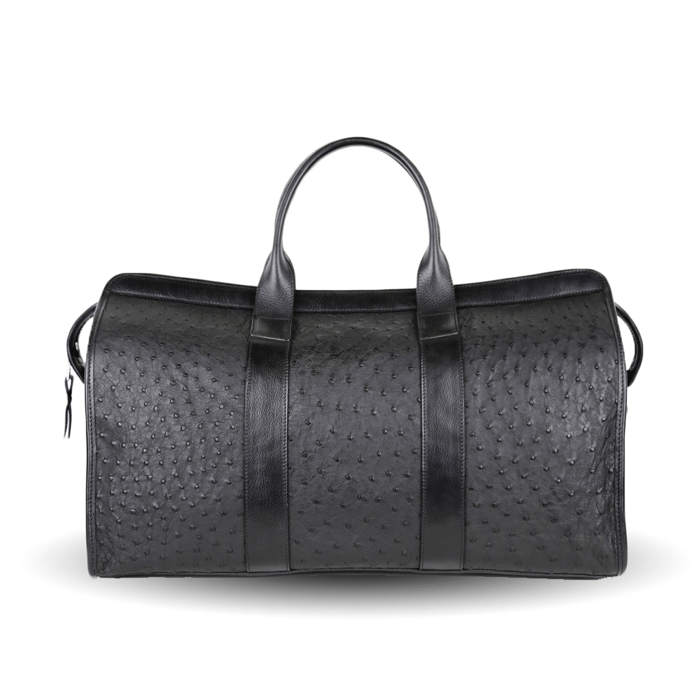 ostrich leather duffle bolsa