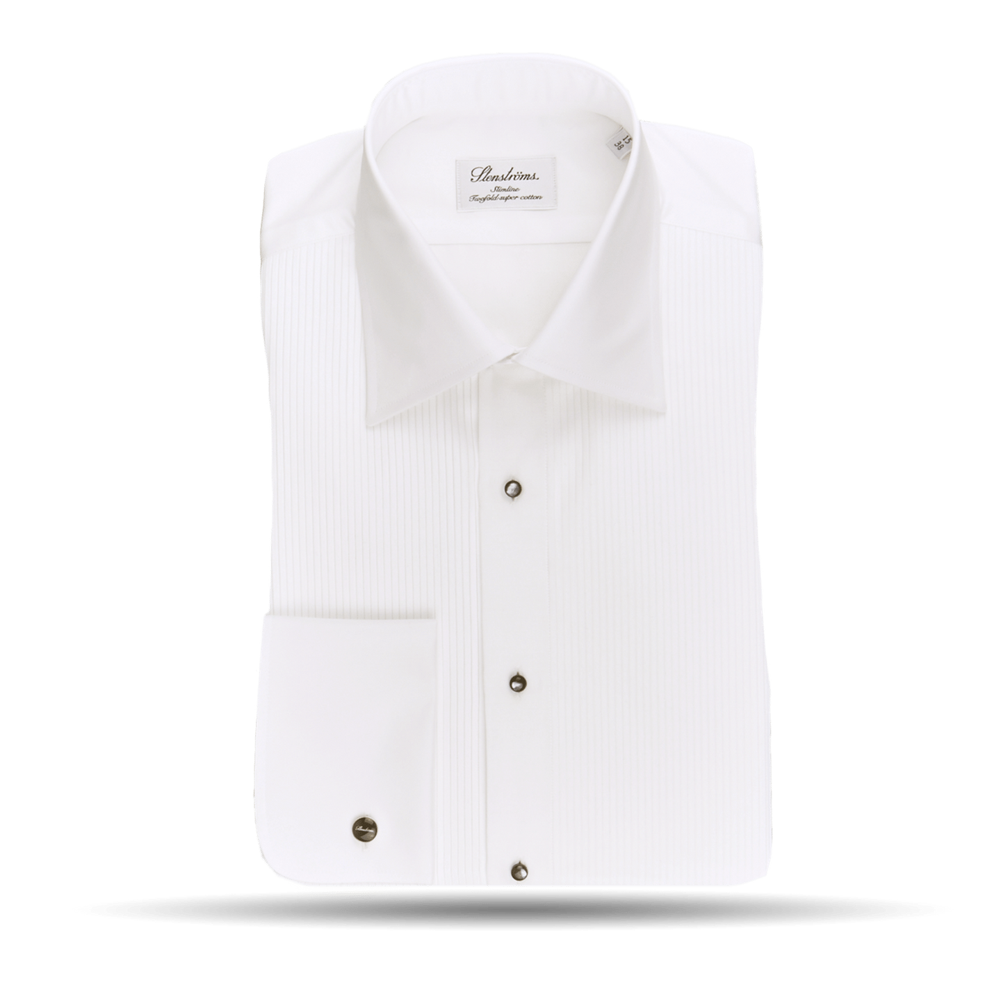Stenstr%C3%B6ms Slimline White Buttoned Tuxedo Shirt Feature2
