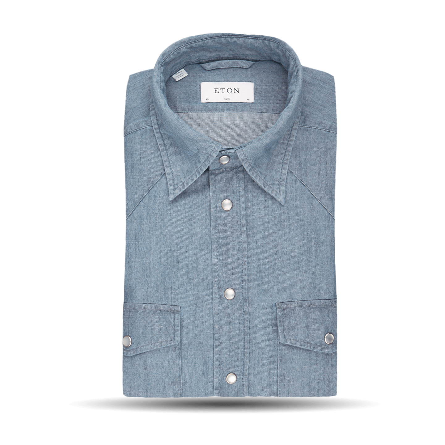 Eton - Blue Slim Denim Shirt | Baltzar