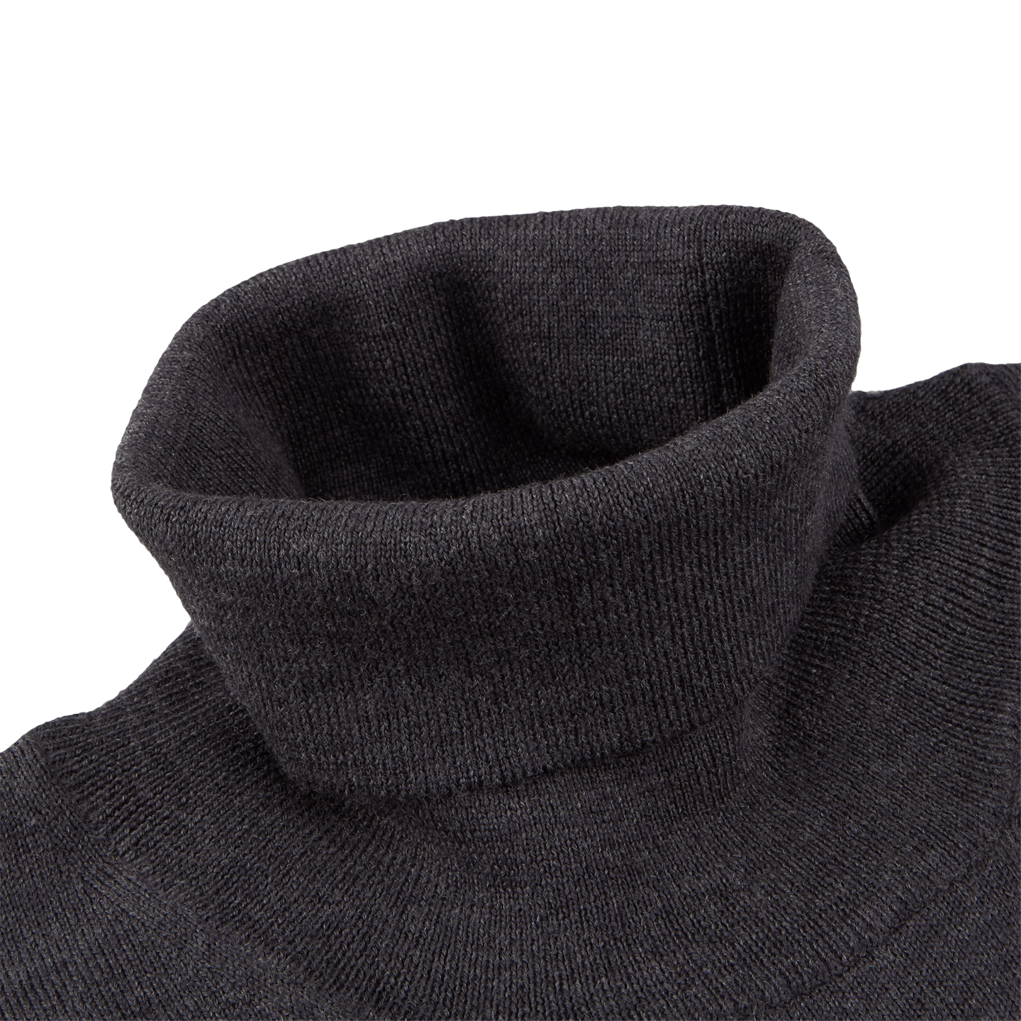 dark grey roll neck