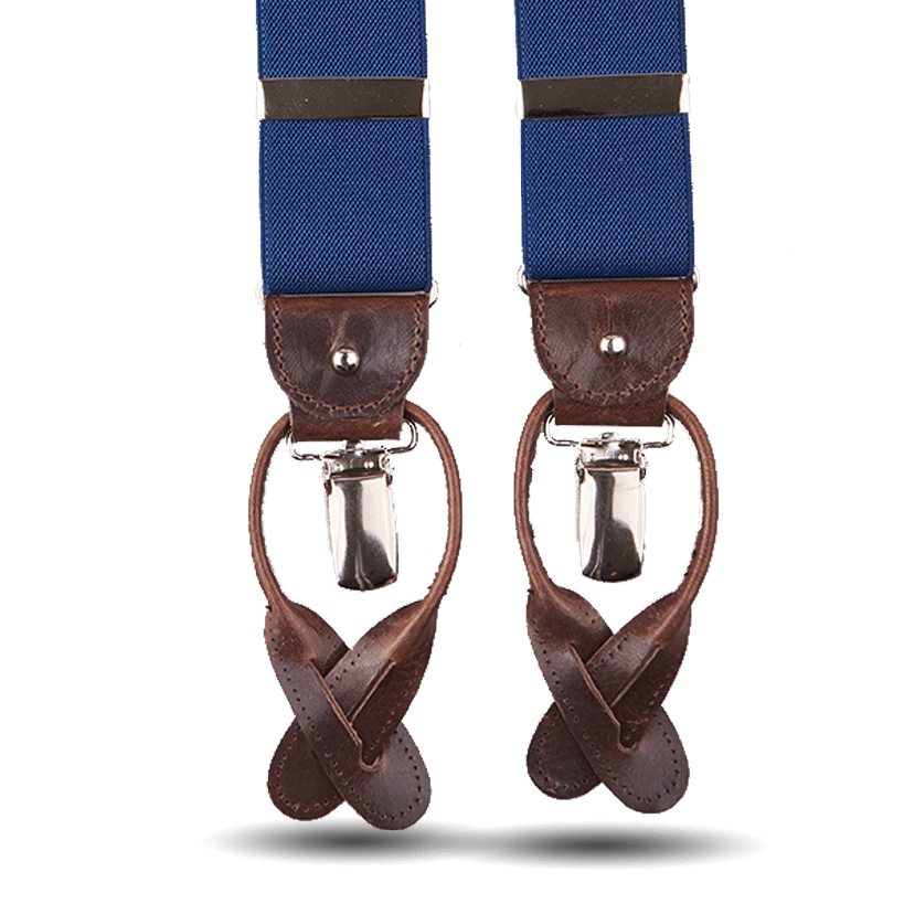 Albert Thurston - Navy Elastic 35mm Braces 