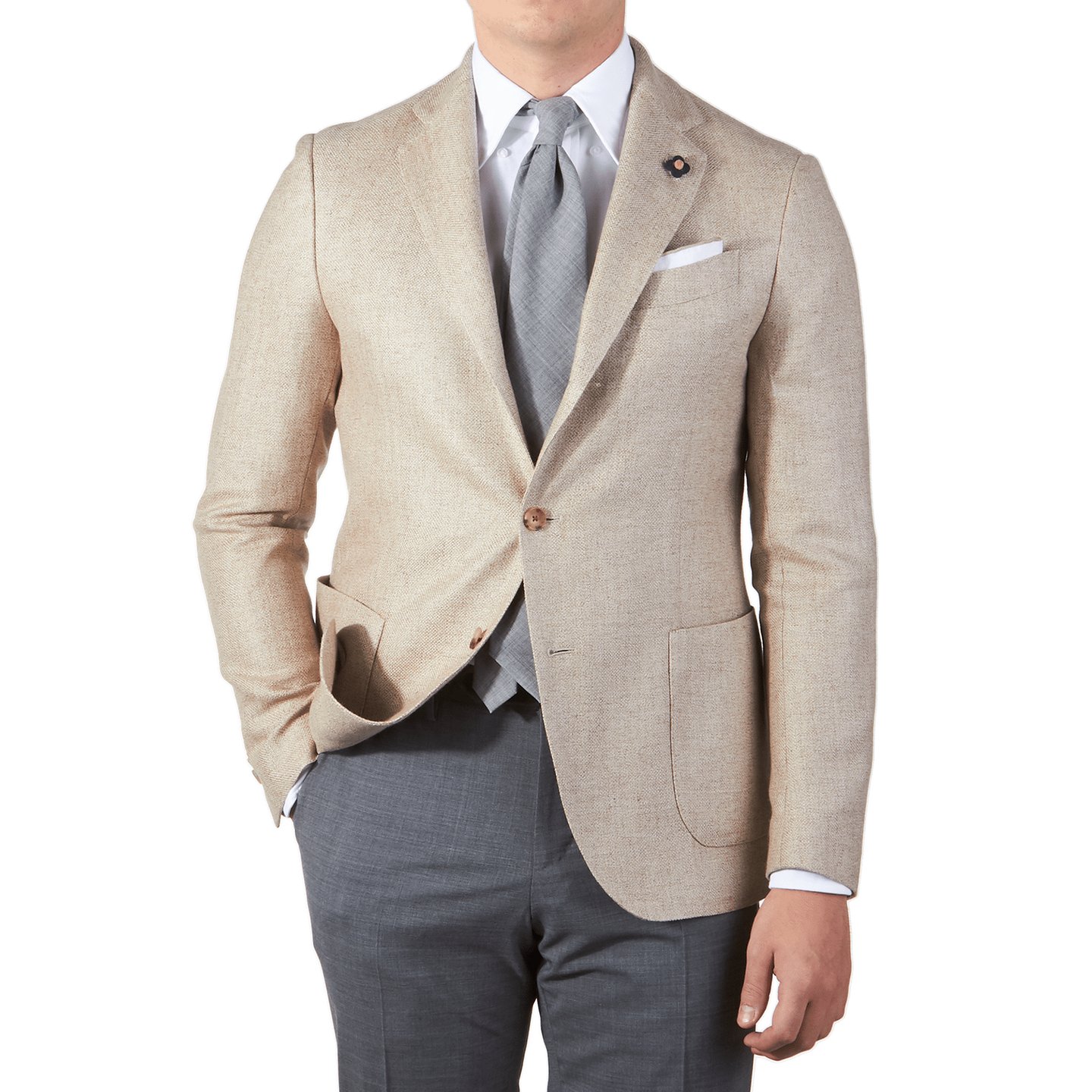Lardini - Beige Wool/Linen Blazer | Baltzar - Fine Clothes for Men