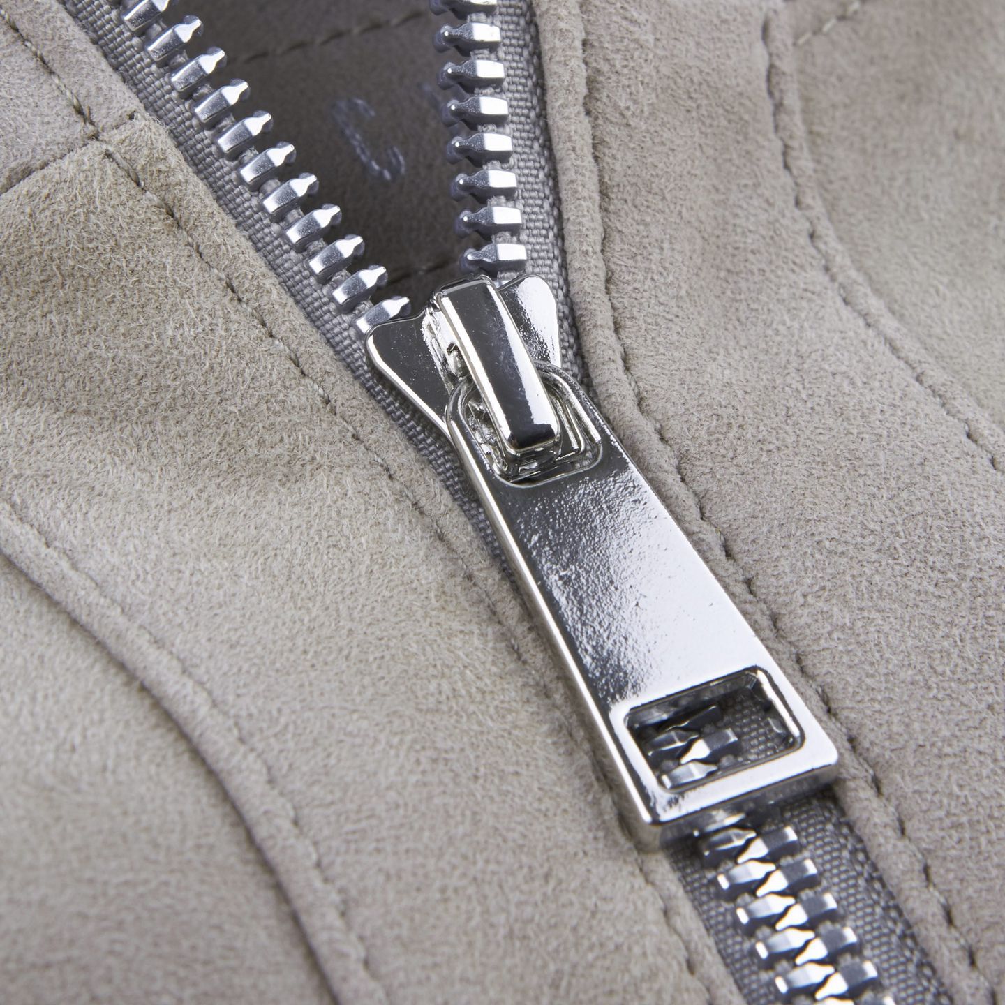 light grey suede biker jacket