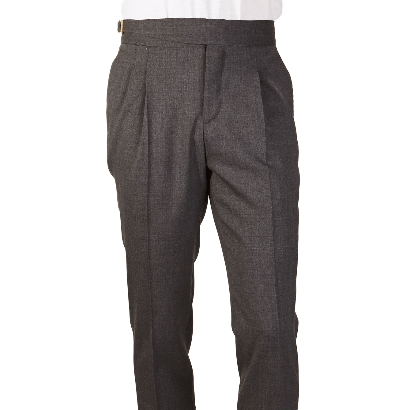 PT Torino - PT01 Grey Pleated Wool Stretch Gentleman Fit Trousers