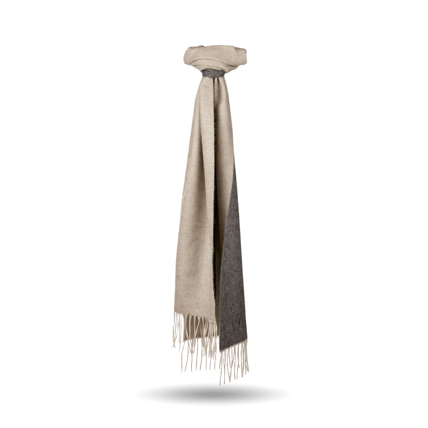 taupe silk scarf