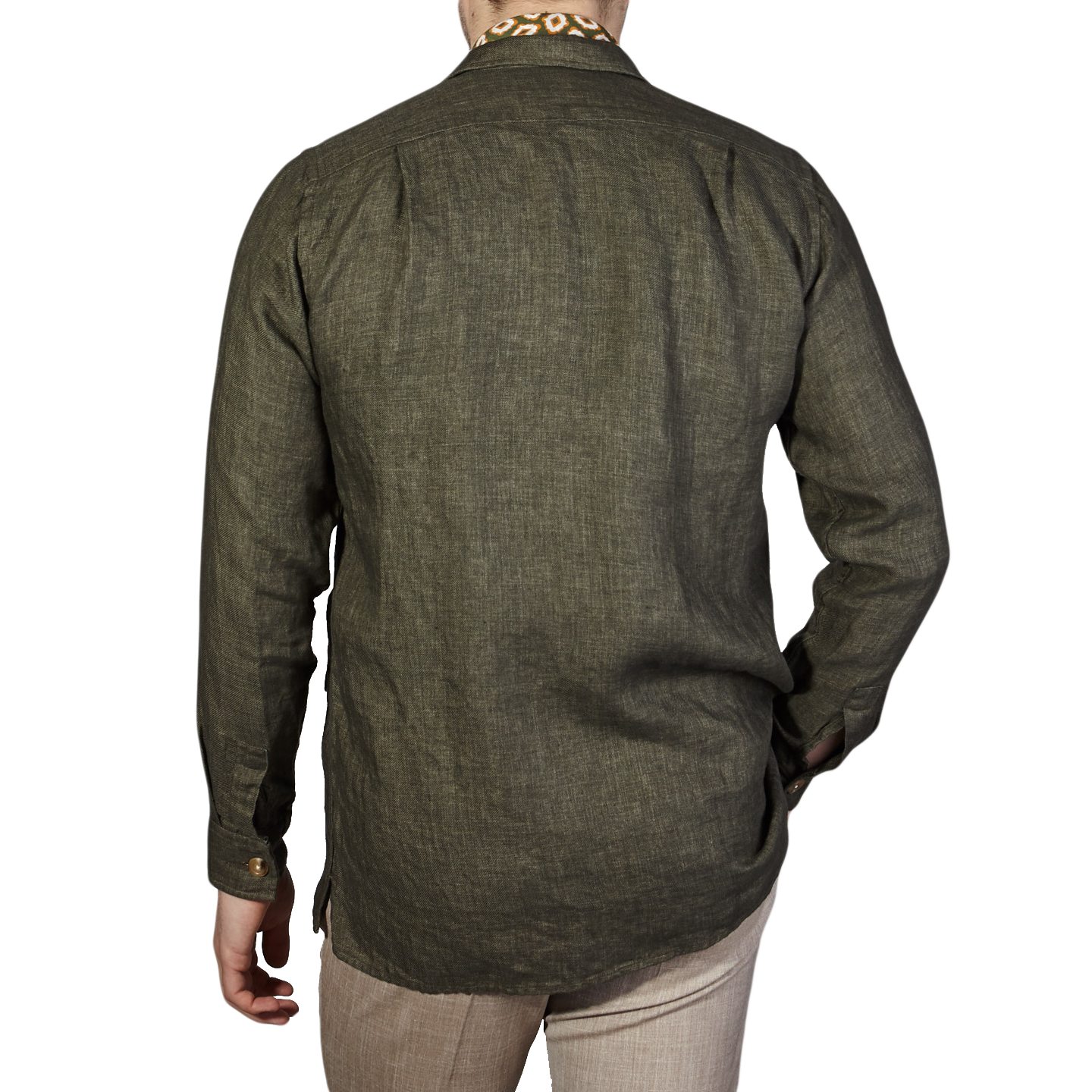 Drake's - Green Linen Workwear Overshirt | Baltzar