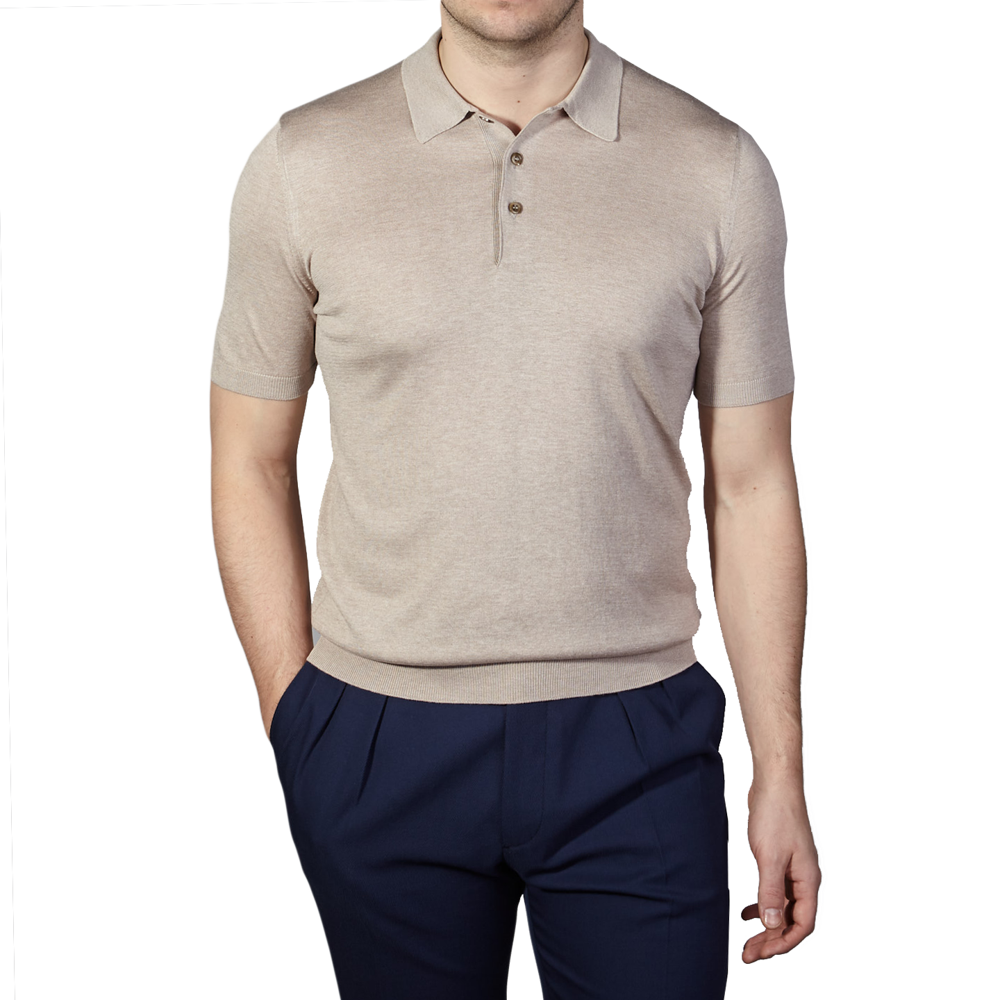 knitted polo shirt