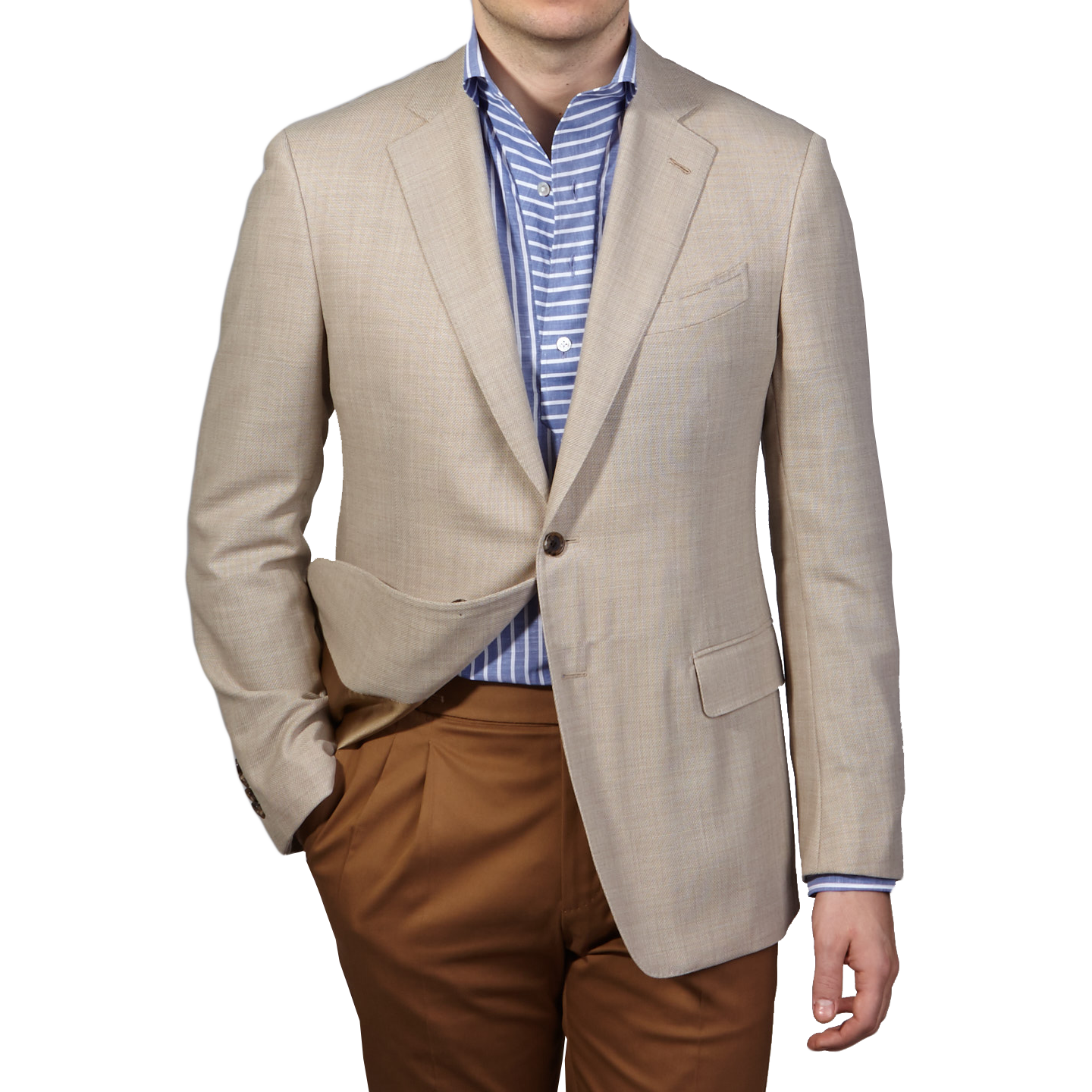 tan wool blazer