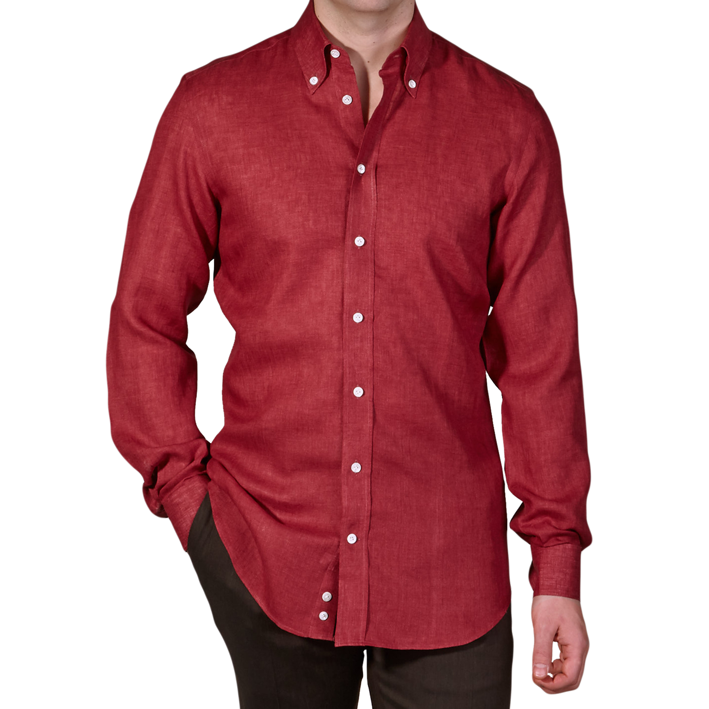 Luciano Barbera - Wine Linen Button 