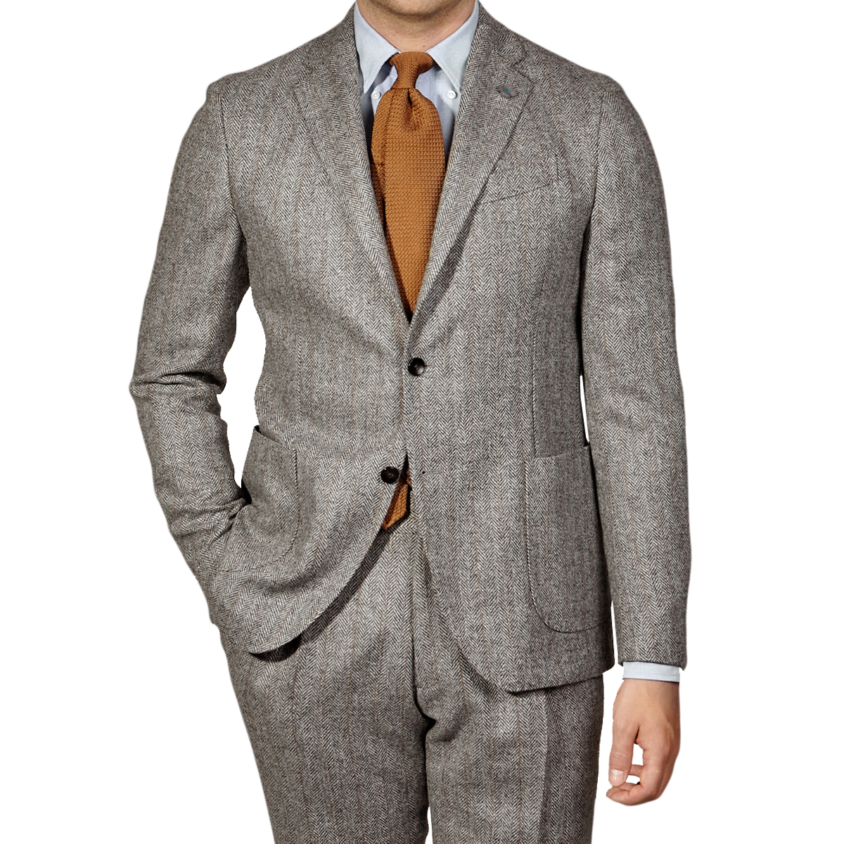 grey tweed blazer