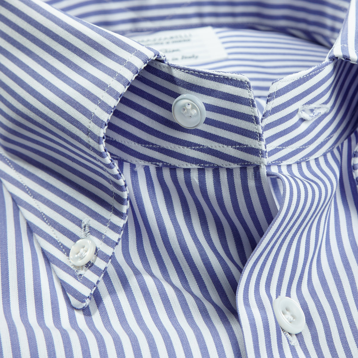 blue pinstripe shirt white collar