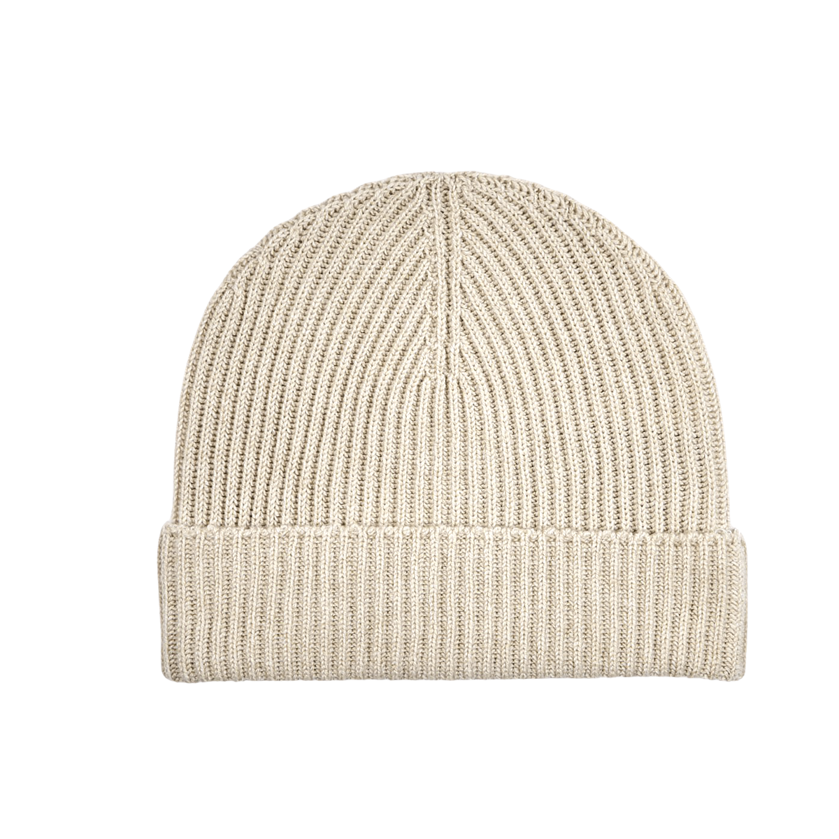 Johnstons of Elgin - Beige Ribbed Cashmere Hat | Baltzar