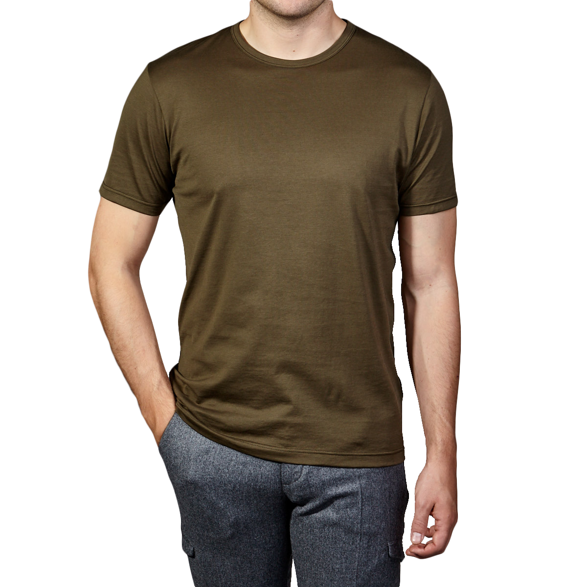 Sunspel - Military Green Classic Cotton T-Shirt | Baltzar