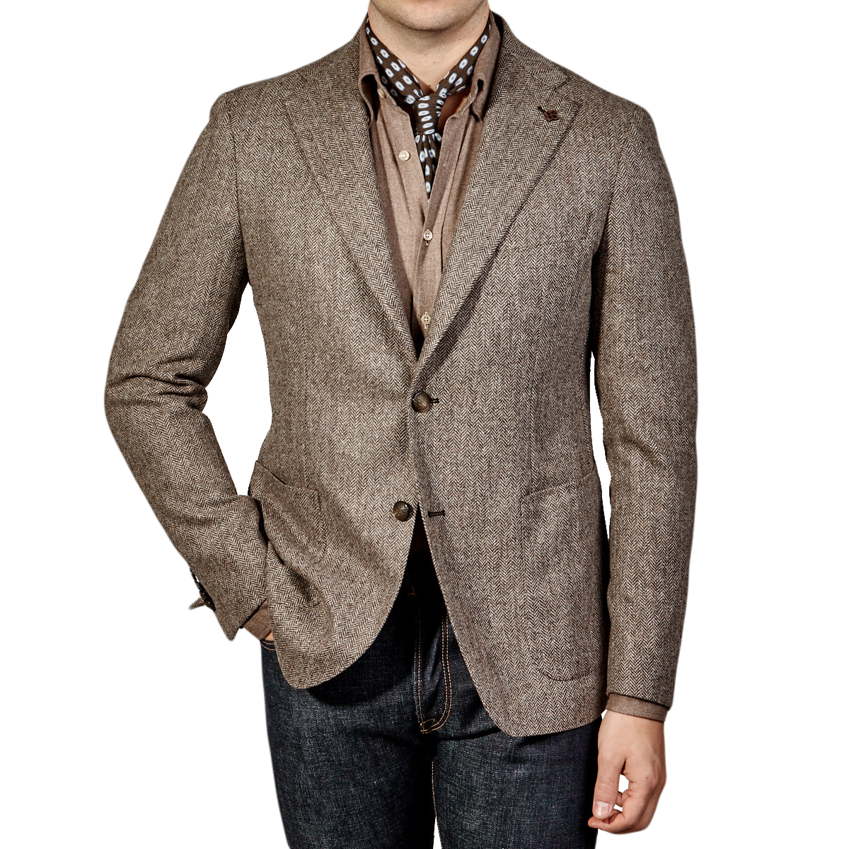 herringbone wool blazer