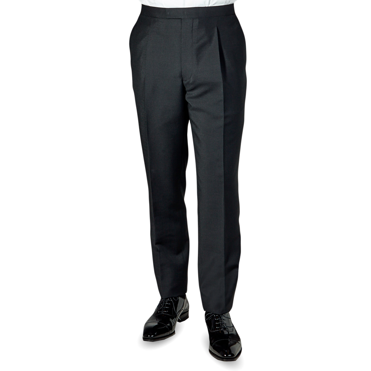 tuxedo pleated pants