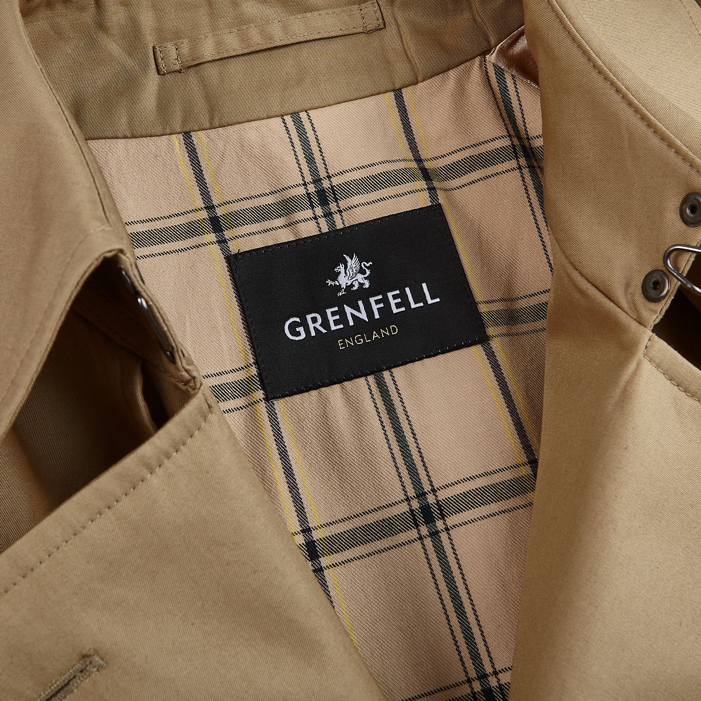 Grenfell Beige Windsor Cotton Trench Coat Baltzar