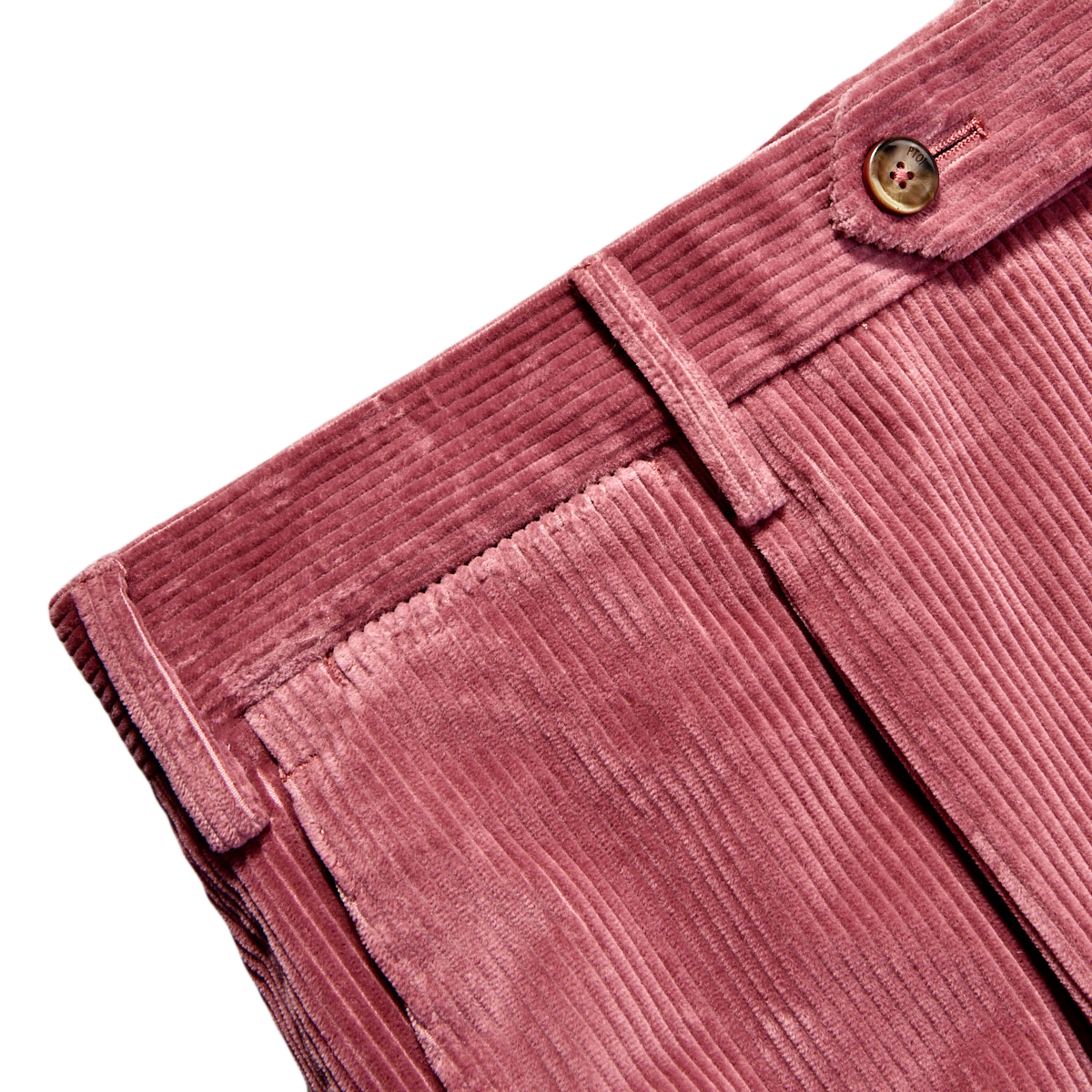 dusty pink corduroy trousers