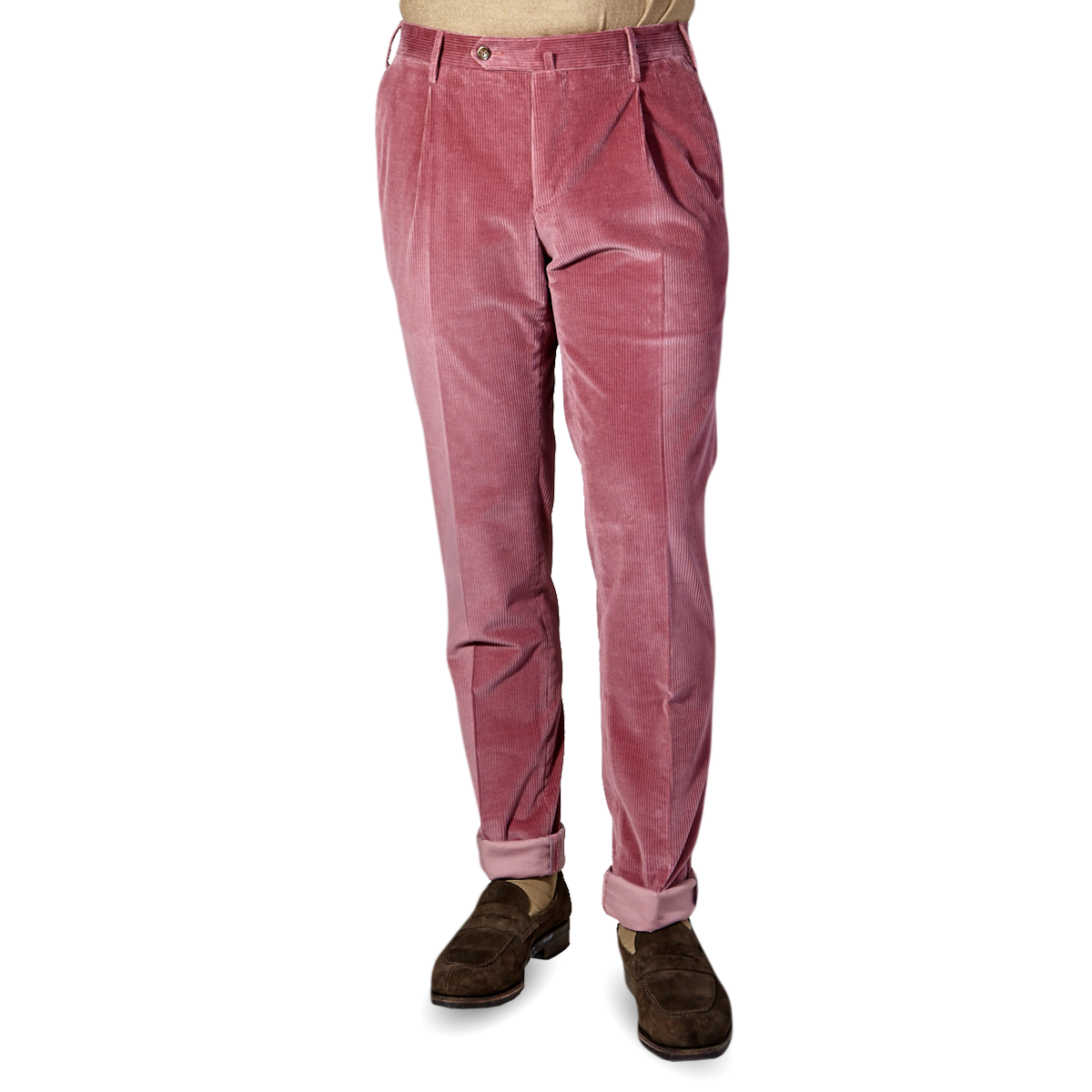 pink corduroy trousers men's