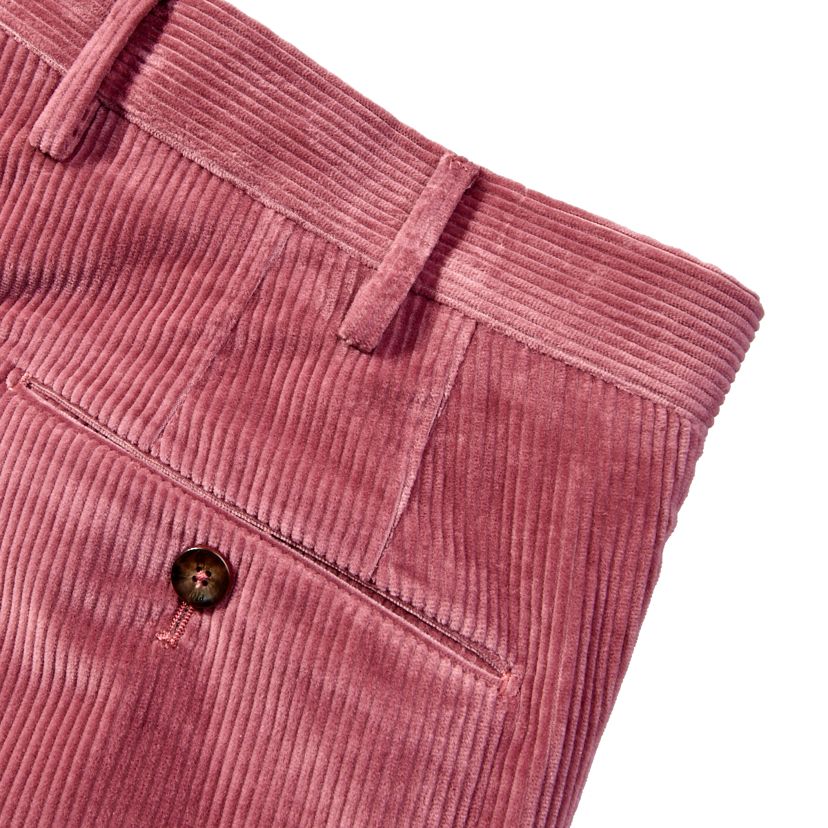 dusty pink corduroy trousers