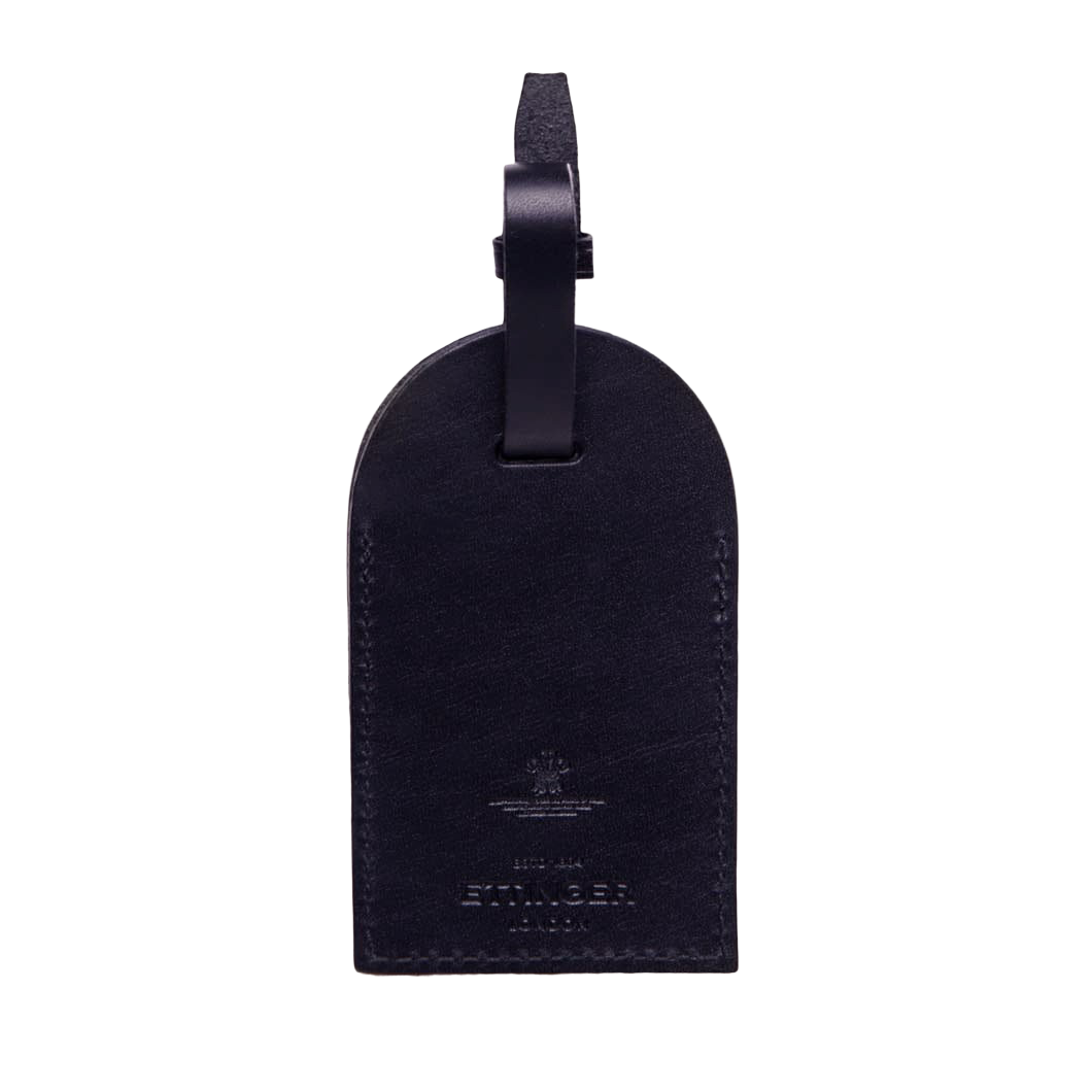 Navy Luggage Tag with Security Flap 