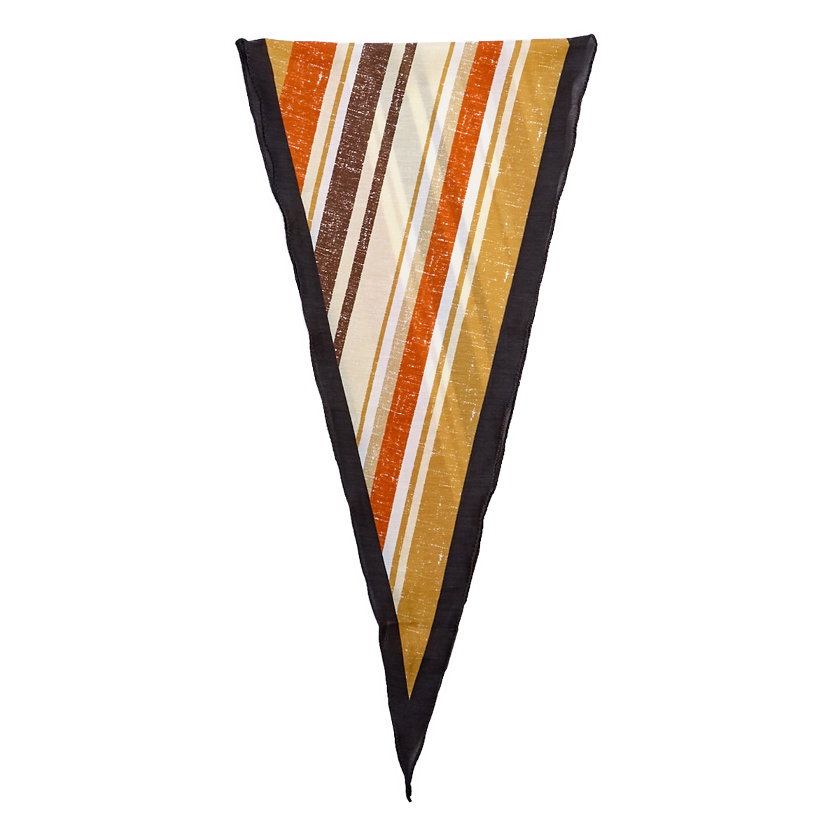 Altea Orange Block Printed Cotton Silk Bandana Baltzar