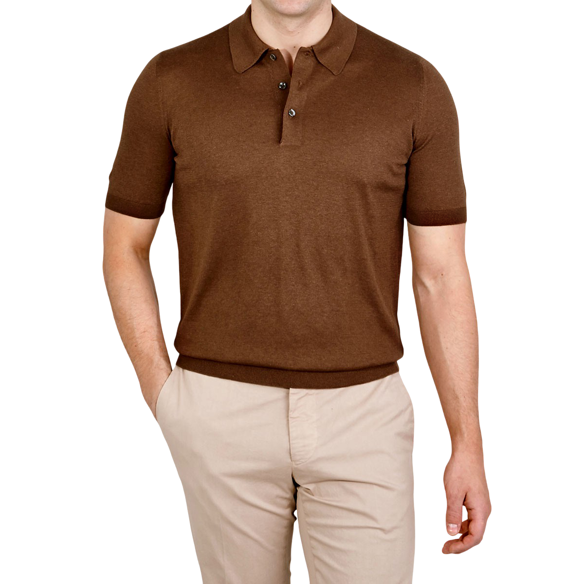 silk polo shirt