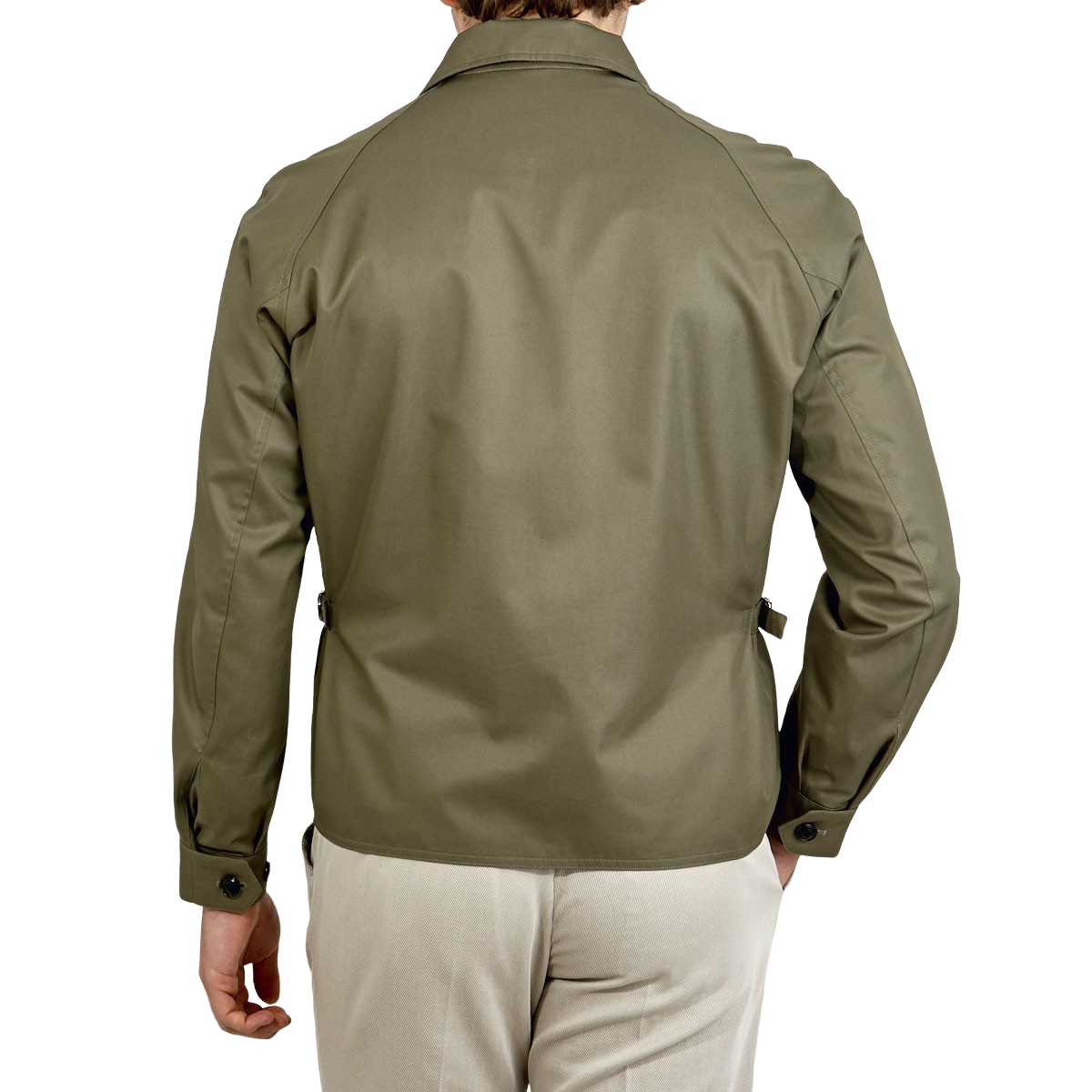 Grenfell - Olive Green Cotton Golfer Jacket | Baltzar