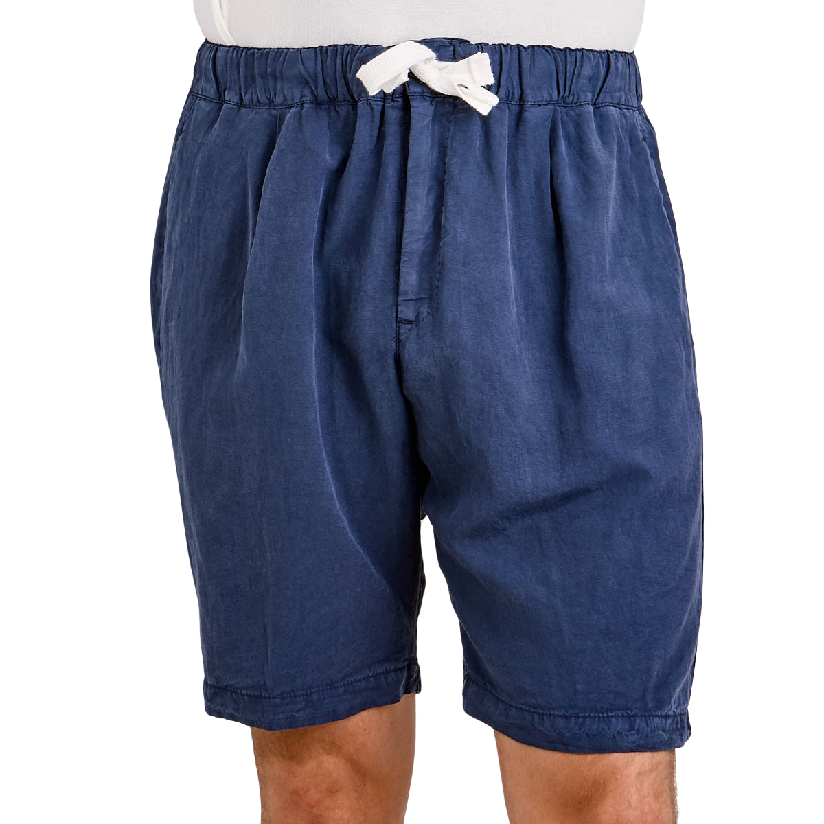 PT Torino - Washed Navy Bermuda Drawstring Shorts | Baltzar