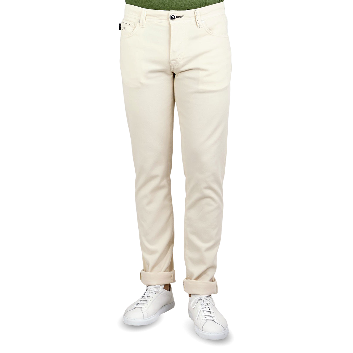 cream stretch jeans