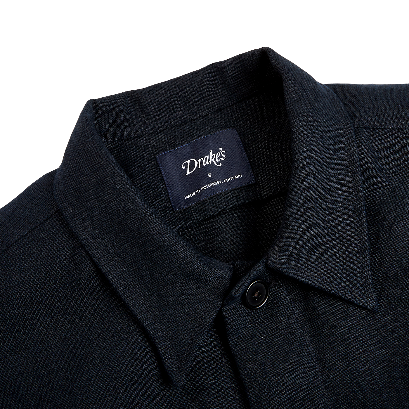 Drake's - Blue Linen Cotton Overshirt | Baltzar