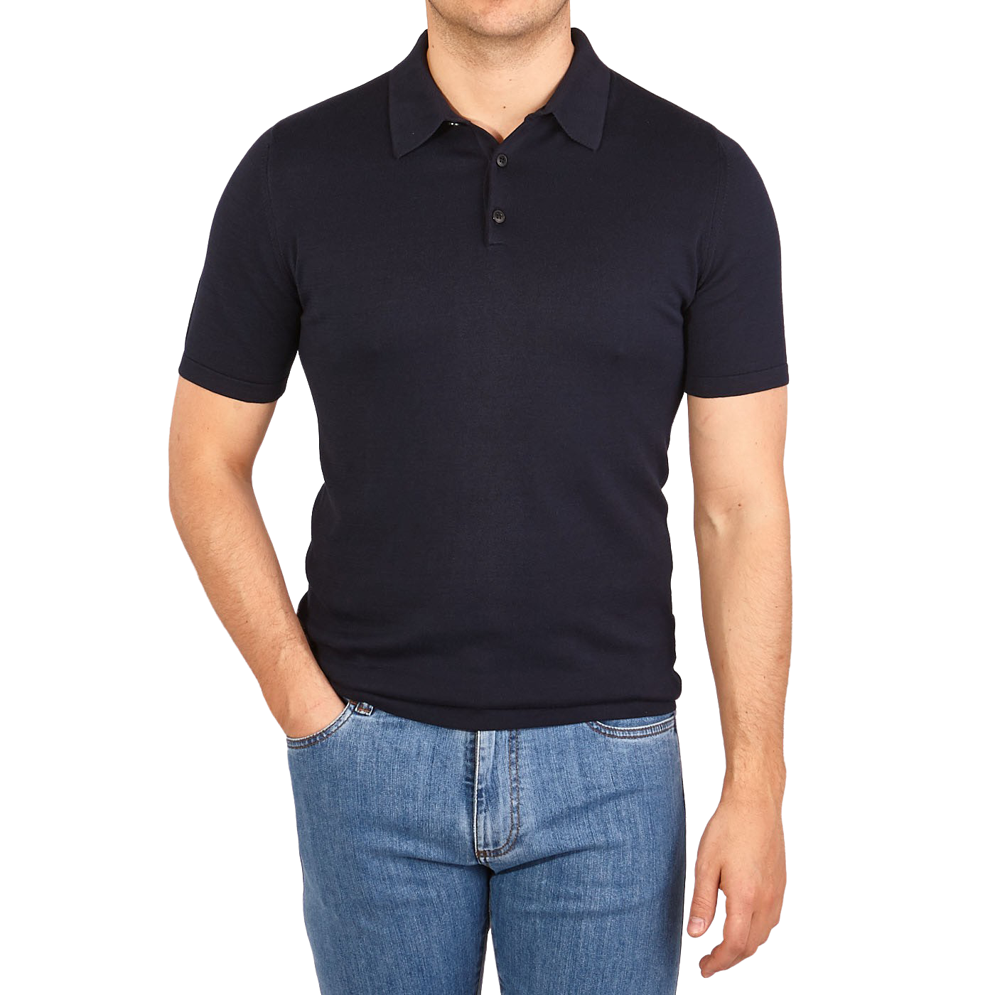 Sunspel - Navy Sea Island Cotton Polo Shirt | Baltzar