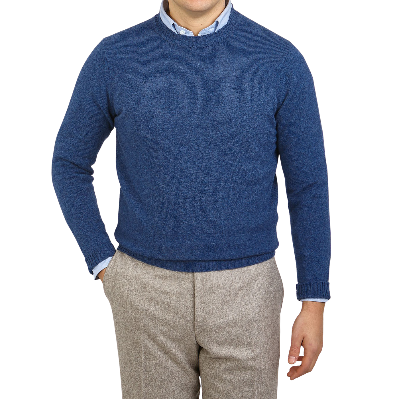 blue lambswool jumper