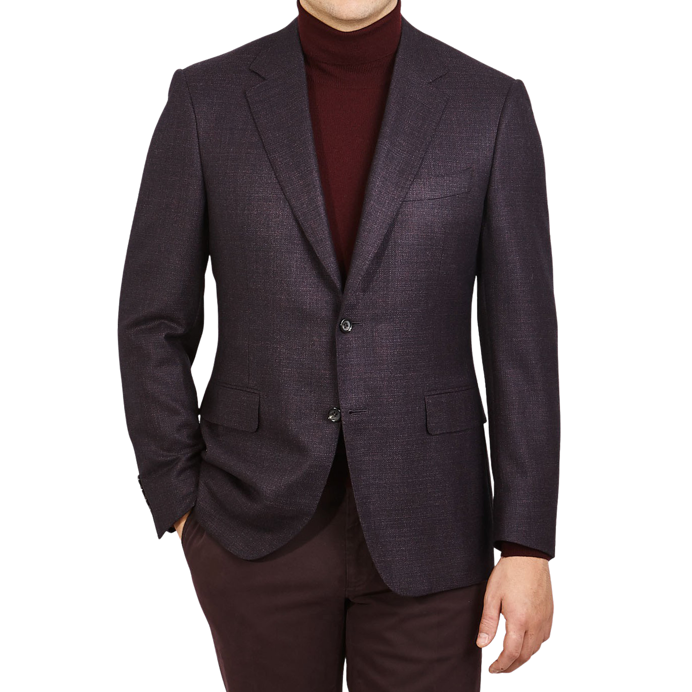 purple wool blazer