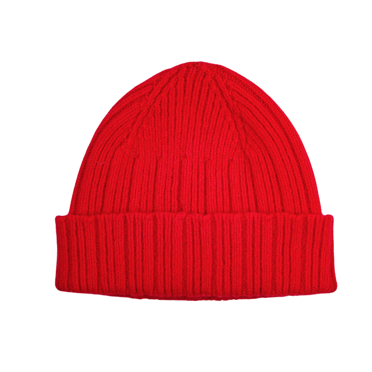 bright red beanie hat