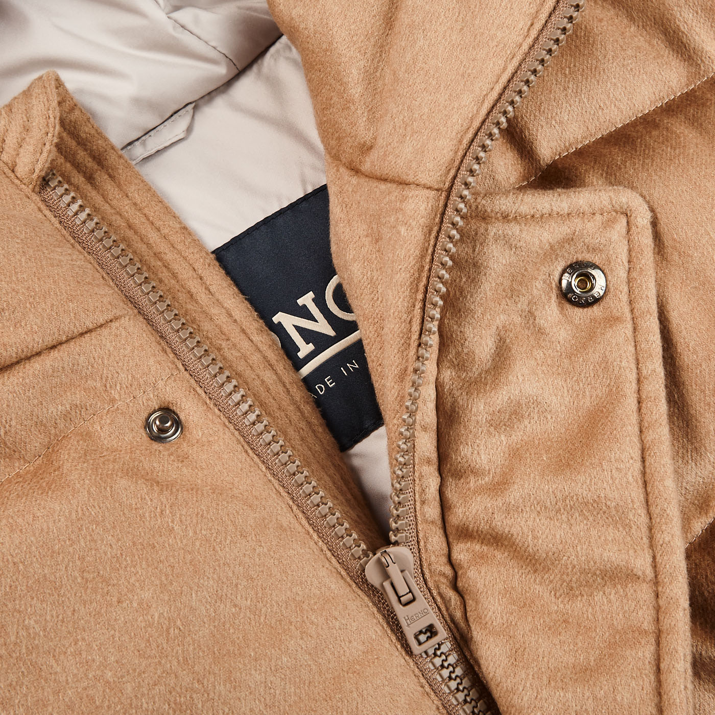 herno cashmere silk down jacket