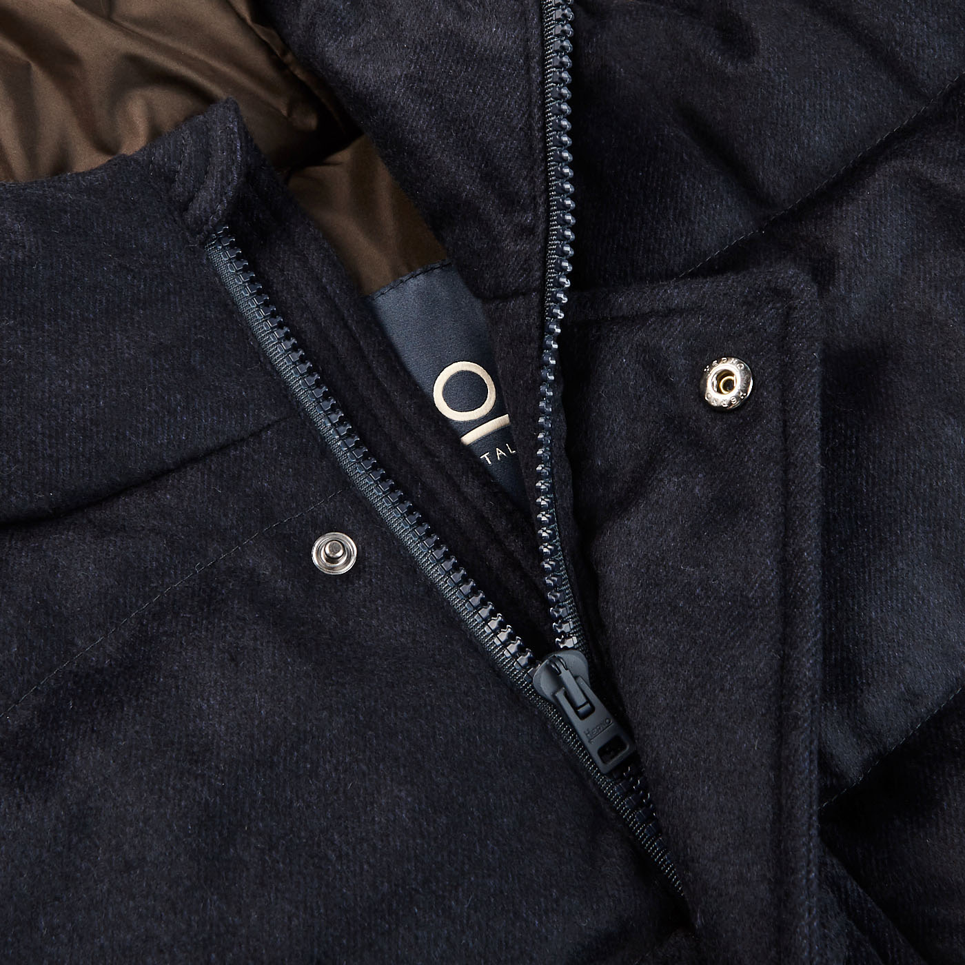 Herno Navy Cashmere Silk Goose Down Parka Baltzar