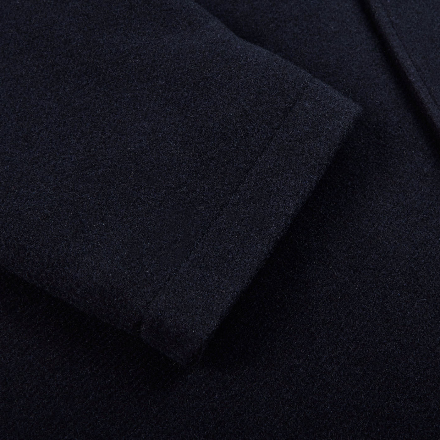 Herno - Navy Diagonal Wool Fur Car Coat | Baltzar