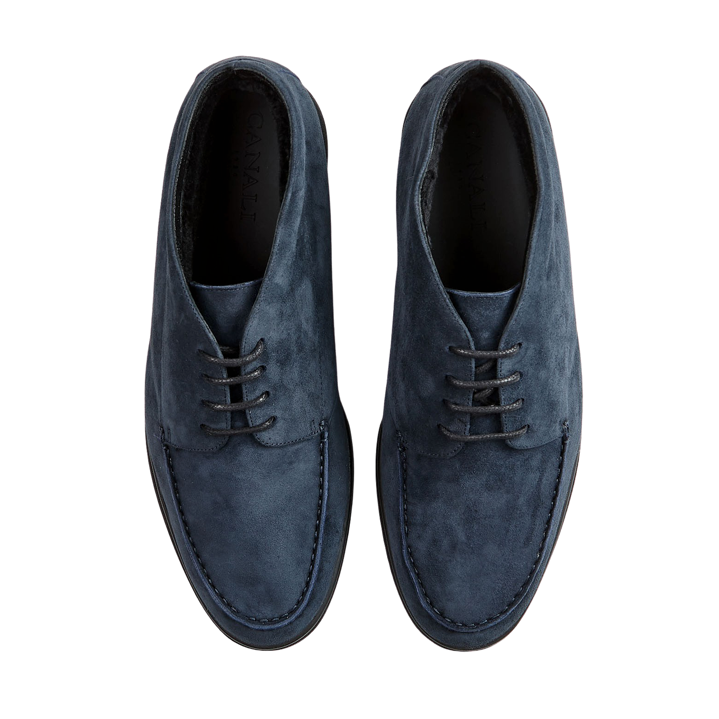 Canali - Blue Suede Furlined Soft Chukka Boots | Baltzar