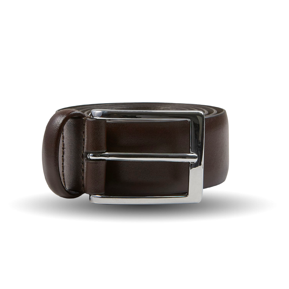 Chocolate Calf Leather 35mm Belt | Baltzar