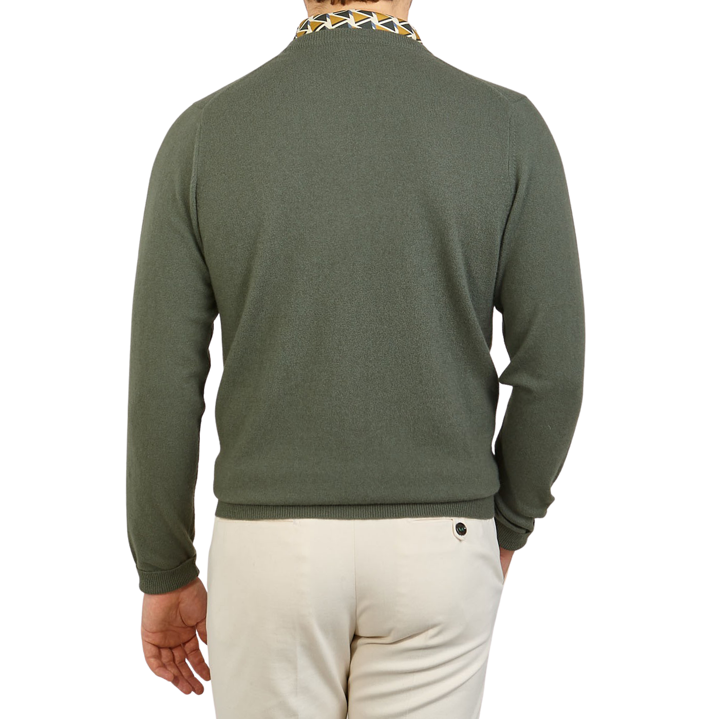 army green cashmere sweater