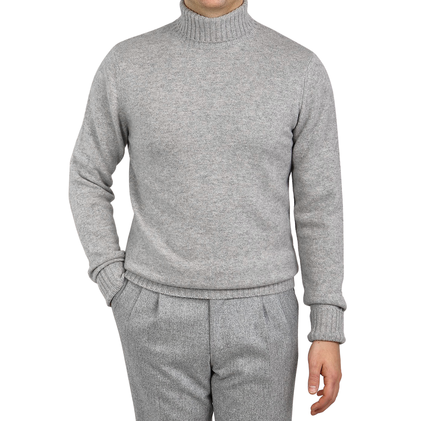 chunky cashmere roll neck