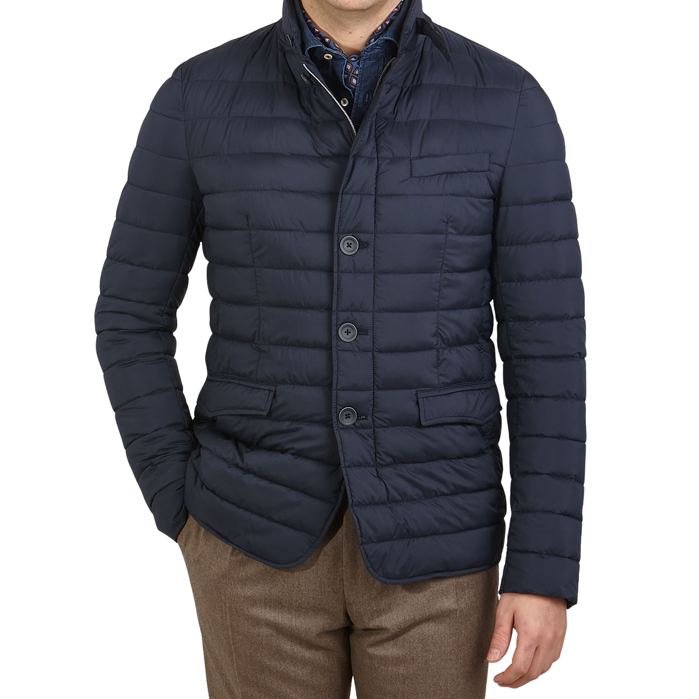 navy padded jacket