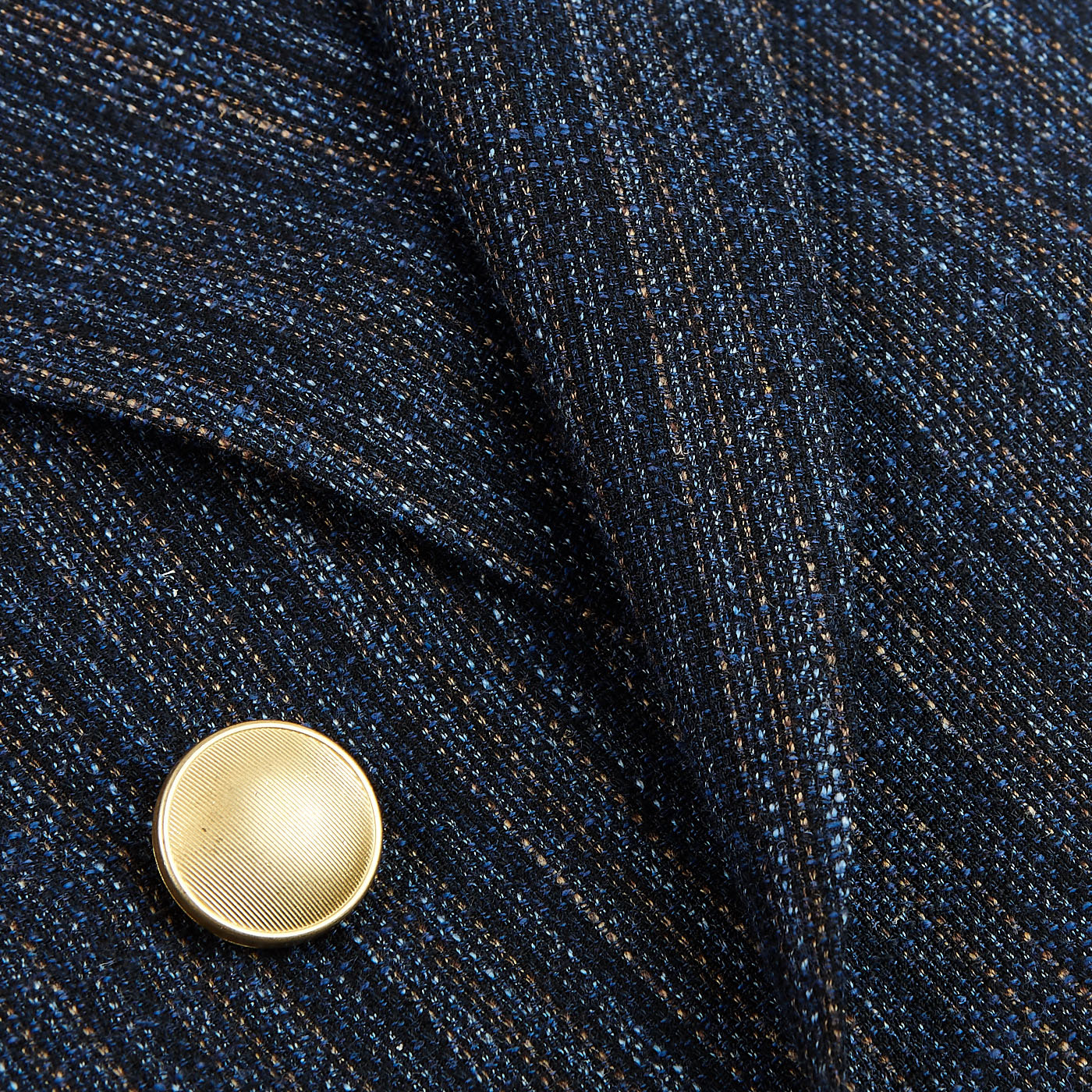 Blue Striped Wool Silk Linen DB Blazer