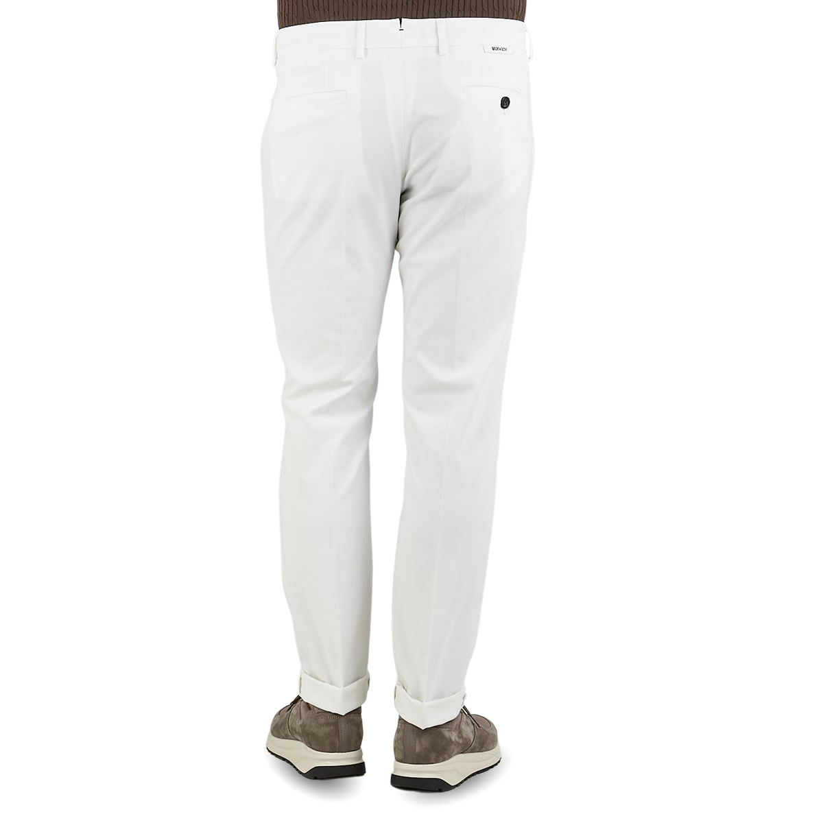 white stretch chinos