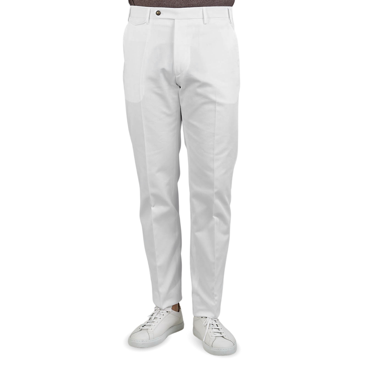 white twill pants