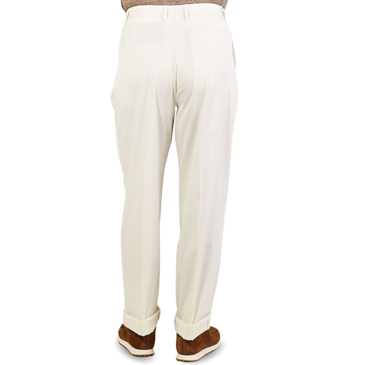 De Petrillo - Off-White Cotton Modello A Trousers | Baltzar