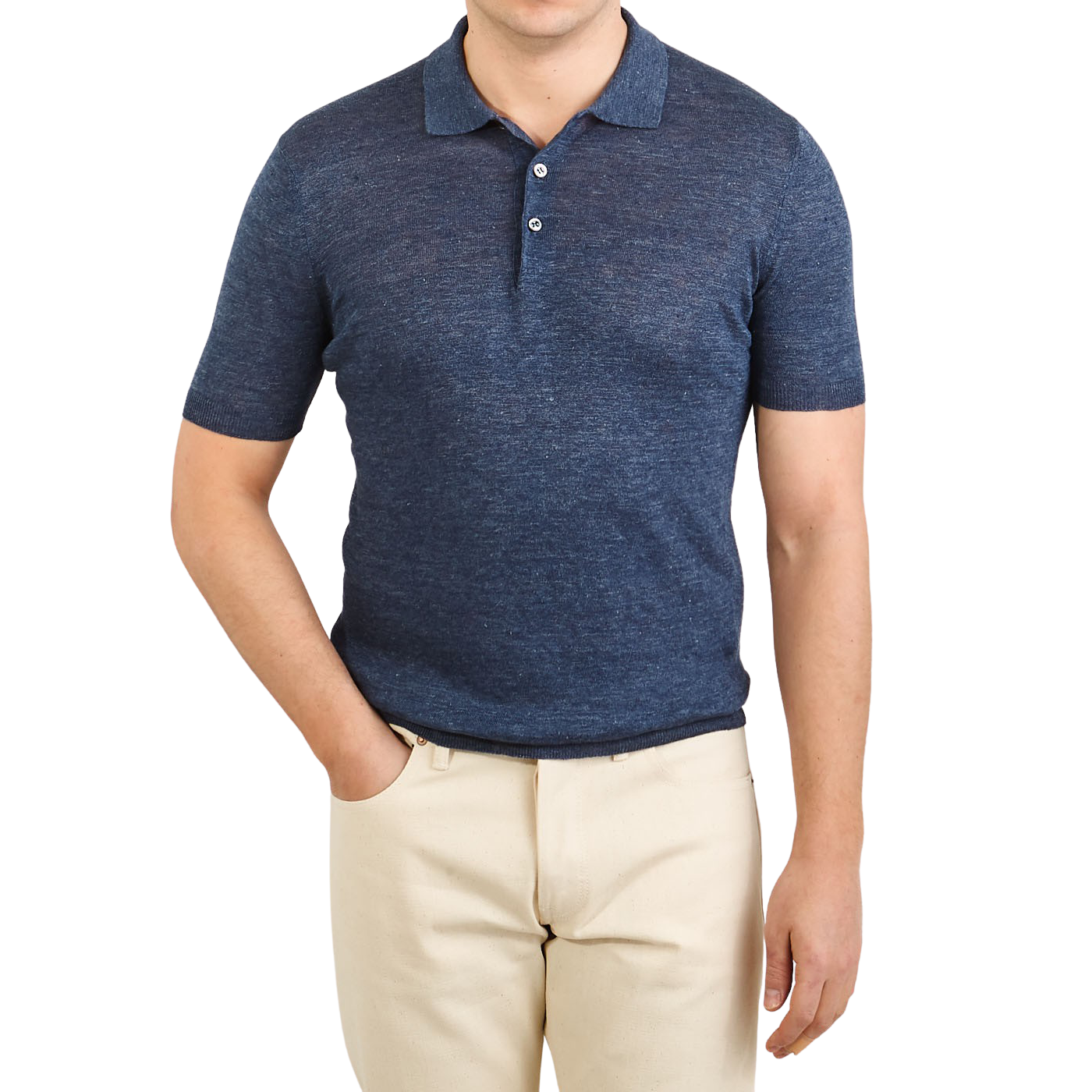 linen polo shirt