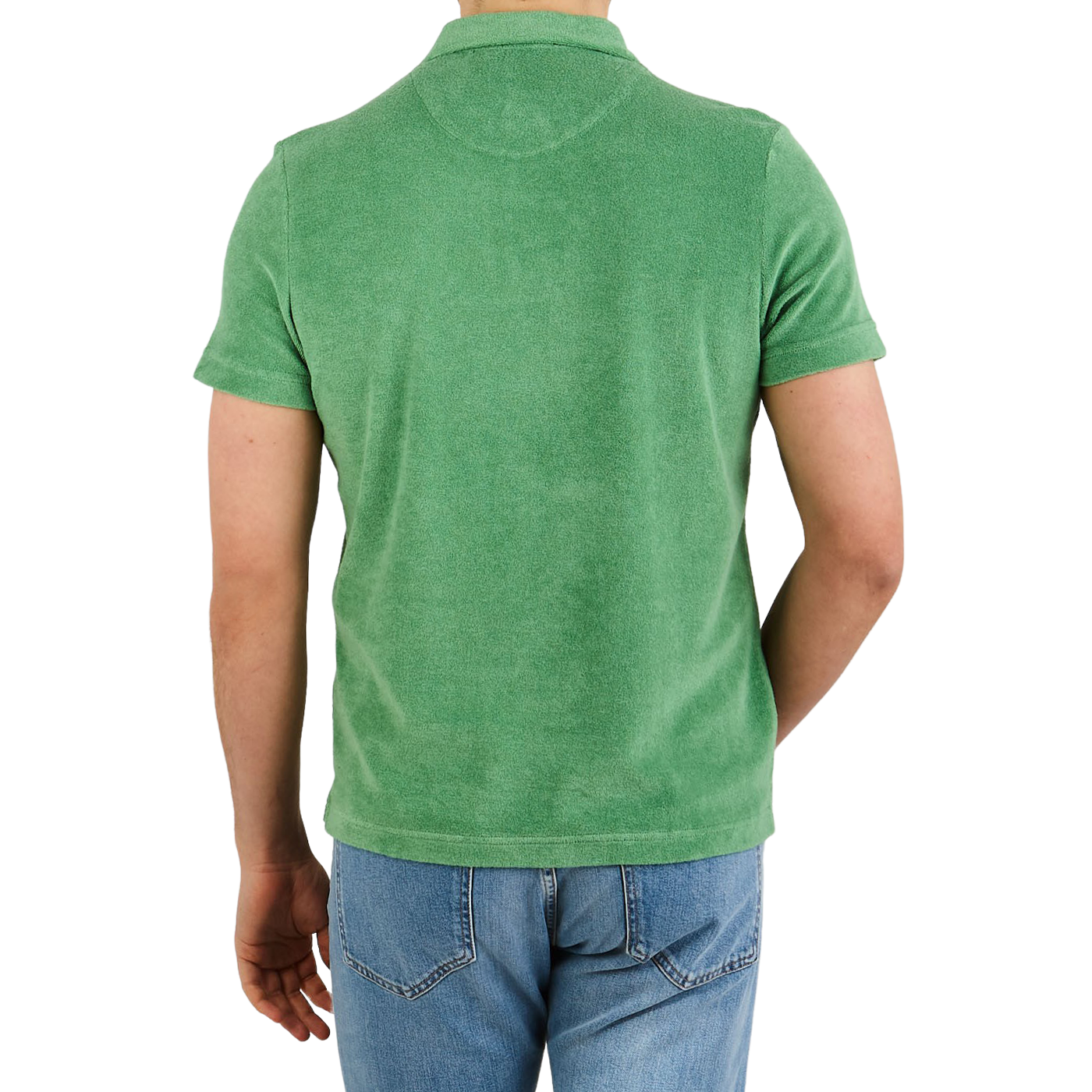 apple green polo shirt