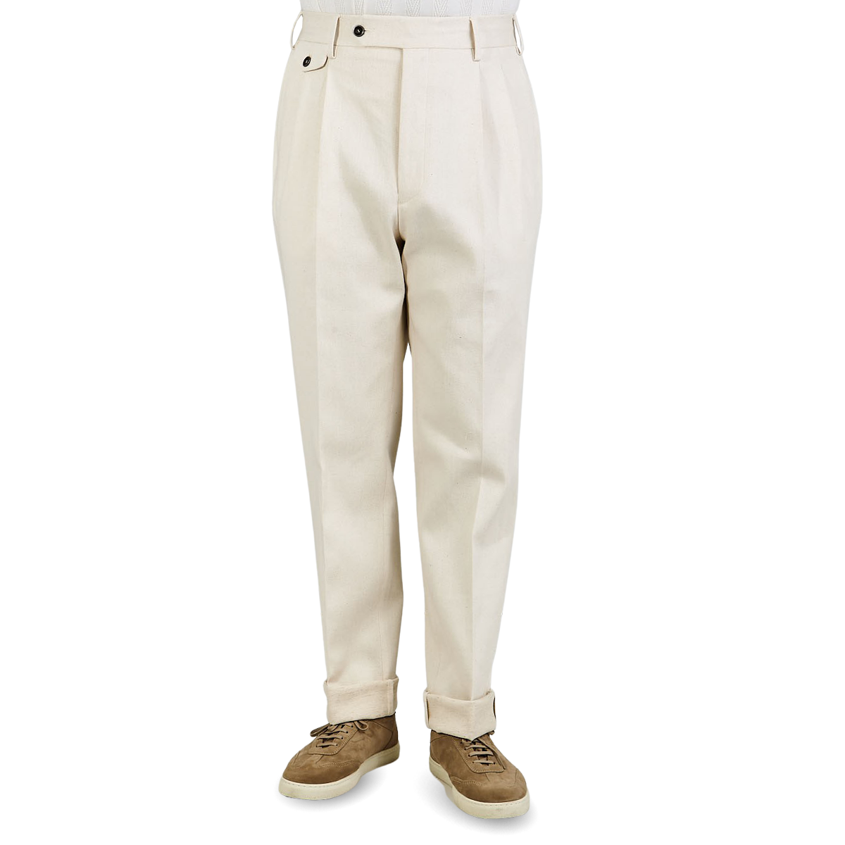 Lardini - Cream Beige Cotton Linen 