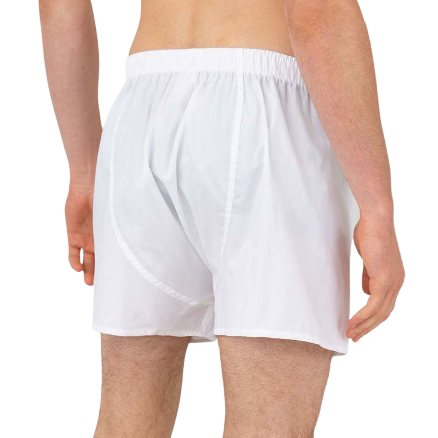 white cotton classic boxer shorts